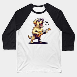 Dog Playing Guitar Singing Labrador Retriever Funny Baseball T-Shirt